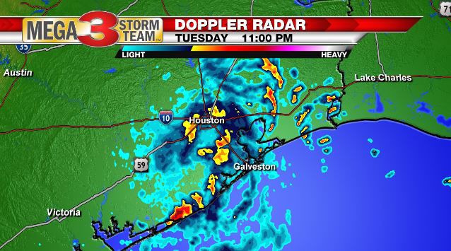 Radar Image of Imelda over Houston